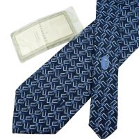 ราคา เนคไท Trussardi Silk Dark Blue Geometric Italy เนคไทแบรนด์เนม ของแท้ (52456933354)