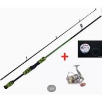 ราคา ชุดสปินนิ่งคันสีเขียวลายพราง คัน6ฟุต 2ท่อนรอก DC2000 พร้อมสายPE เบอร์ 3.0 (4635483742)