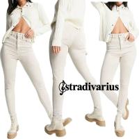 ราคา Stradivarius super high waist skinny jean in stone (23430601134)
