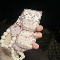 ราคา เคสหูฟัง ลาย เเมวดอกไม้ สำหรับเคสAirpods สายห้อย รุ่น Airpods 1/2 pro pro2 gen gen2 gen3 Airpods3 Airpods4 (51703063714)