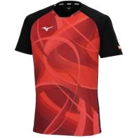 ราคา Mizuno Table Tennis Wear All Japan Design Interlocking Game Shirt Short-Sleeved Unisex 82JAB501 Red (28044347605)