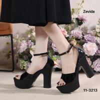 ราคา รองเท้าส้นสูง 5 นิ้ว ส้นหนา เสริมหน้า 2 นิ้ว ปิดหลังส้น รัดข้อ น้ำหนักเบามาก (20953947148)