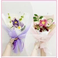 ราคา ช่อดอกไม้ไหมพรมถักโครเชต์มือ รุ่นใหม่ (มีให้) ของขวัญสวยๆ (51454829118)