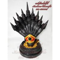 ราคา พญานาค 9 เศียร องค์ดำประกายเงิน รุ่นมงคลมหาเศรษฐี ฐาน 6 นิ้ว (21437185735)