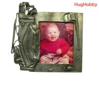 ราคา [มือ2] งานเก่าวินเทจ กรอบรูปดีบุก รูปกอล์ฟ ขนาด 8x8cm Fort Pewter Mini Photo Frame ของตกแต่งบ้าน (43371713343)