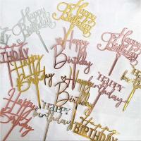 ราคา ป้ายปักเค้กวันเกิด ป้ายปักเค้ก ป้ายปักเค้กอะคริลิค ป้ายhappy birthday (13774810488)
