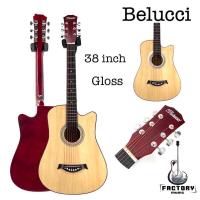 ราคา กีตาร์โปร่งBelucci เคลือบเงาทั้งตัว กีตาร์โปร่งมือใหม่ขนาด38นิ้ว คุณภาพดี ราคาถูกมีเหล็กขันคอ (15781684155)