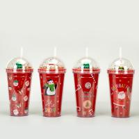 ราคา แก้วน้ำ แก้วฝาโดม บายคริสต์มาส Chismas ซานต้า สโนว์แมน ต้นคริสต์มาส 450ml พร้อมหลอดดูด น่ารักมาก (22146091171)