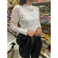 ราคา เสื้อลูกไม้สีขาว อก32-44นิ้ว ลูกไม้ยืดพร้อมส่ง (50702746173)