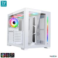 ราคา เคสคอมพิวเตอร์ ( สีขาว )Tsunami Vision IV Panorama ARGB Tempered Glass ATX Gaming Case รับประกัน 1 ปี (16890967771)