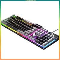 ราคา Mechanical Gaming Keyboard USB RGB Backlit for PC Game Office (14375722049)