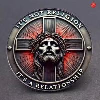 ราคา เข็มกลัดสแตนเลสแบบคลาสสิก มีลายหนามและไม้กางเขน X0110 (57704417417)