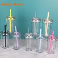 ราคา 【ได้รับใน 1-3 วัน 】แก้วน้ำ แก้วมินิมอล 400ml. ใส่ได้ทั้งน้ำร้อนน้ำเย็น มี 7 สี แถมหลอดและฝา (42612263452)