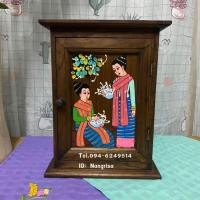 ราคา ตู้ไม้สัก ตู้ไม้สักเล็ก ตู้แขวนติดผนัง (เพ้นท์ลาย) (2926158605)