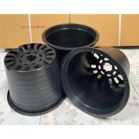ราคา กระถางพลาสติก ขนาด 8 นิ้ว ทรงกลม สีดำ กระถางกระบองเพชร กระถางต้นไม้ ( 1 ชุด 10 ใบ ) (13241272283)