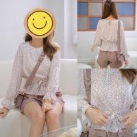 ราคา New Daisy เสื้อแขนยาวลายดอกรูดเอว ผูกโบว์ปลายแขน สุดคิวท์ (12829220954)