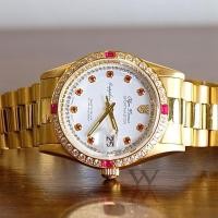 ราคา นาฬิกา OP (Olym Pianus) รุ่น 89322-616 SPORTMASTER Sapphire Quartz (หน้าขาว,หน้าดำ พลอยแดงขาว-เรือนทอง) (24553952916)