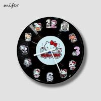 ราคา Doudou สไตล์นาฬิกาแขวน HelloKitty Hello Kitty จําลองนาฬิกาบันทึกไวนิล DIY นาฬิกาแขวนตกแต่งห้องนอน (49804120344)