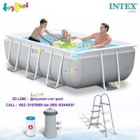 ราคา Intex สระสี่เหลี่ยมปริซึ่มเฟรม 3x1.75x0.8 ม. เครื่องกรองระบบไส้กรอง (220-240V) และบันได รุ่น 28314/26772/26784NP/26784 (13680348570)