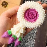 ราคา พิมพ์ซิลิโคนพวงมาลัย พิมพ์พวงมาลัย พวงมาลัยวันแม่ แบบแยกชิ้น 3 ส่วน ใช้ทำวุ้น ทำสบู่ (2987530835)