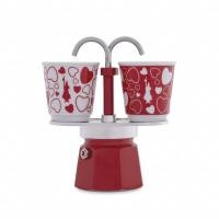 ราคา [พร้อมส่ง] หม้อต้มกาแฟ Bialetti รุ่น Mini express ลาย Red emotion collection valentine ขนาด 2 cups แท้100% (9515305004)