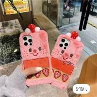 ราคา เคสงานขน เคสตุ๊กตา ขนชมพูสตอเบอรี่ (17104567988)