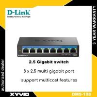 ราคา D-Link 8-Port 2.5G Multi-Gigabit Desktop Unmanaged Switch DMS-108 (54754903589)