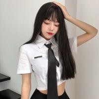 ราคา [F3]พร้อมส่งในไทยเสื้อเชิ้ทสีขาวมีเน็คไท เสื้อแขนสั้น ชุดนักเรียนญี่ปุ่น สไตล์สตีทโคฟเวอร์ (24019869912)