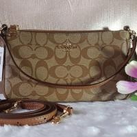 ราคา COACH F58321 MESSICO TOP HANDLE POUCH IN SIGNATURE (460848193)