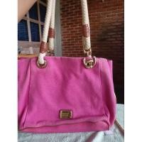 ราคา กระเป๋า michael kors สีชมพู งานผ้า มือสอง (26817803768)