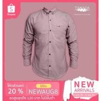 ราคา TAWADA T016 เสื้อเชิ้ต สีแดงท๊อปดาย Oxford Slimfit (1652657334)