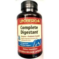 ราคา พร้อมส่ง! เอนไซม์ช่วยย่อย Lindberg, Complete Digestant, Enzyme + Probiotic Formula, 120 Quick Release Capsules (20968254392)