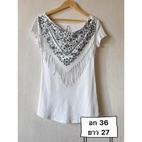 ราคา เสื้อเบลาส์ เสื้อยืดผู้หญิง แบรนด์ญี่ปุ่น มือสอง (A0093) (25628779463)