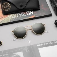 ราคา RayBan RB3447 001/58 Round Metal Polarized Green (25081966838)