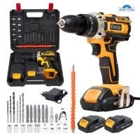 ราคา Finris สว่านไร้สาย 198V สว่านกระแทก 3 ระบบ แบตเตอรี่ 2 ก้อน รองรับงานหนัก เจาะเหล็ก เจาะคอนกรีต ขันน็อตสกรู พร้อมอุปกรณ์ (21838588784)