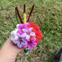 ราคา กรวยดอกไม้ไหว้ครูลวดกำมะหยี่ (44103438688)