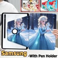 ราคา เคสฝาพับ ซัมซุง Tab case For Samsung Galaxy Tab S7 S8 S9 S6 lite S10+ S7FE S9FE S9FE+ A8 A9 A9+ Galaxy Tab S8+ S9+ S7+ A7 lite เคสหมุนได้360 Case Samsung Elsa / Ariel เคส Galaxy (26011133561)
