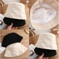 ราคา Bucket hat หมวกบักเก็ต สีพื้นผ้าลูกฝูก หมวกปีกรอบ (15481931486)