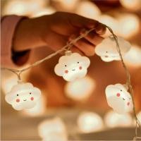 ราคา โคมไฟ LED รูปก้อนเมฆ สีขาว สําหรับแขวนตกแต่งห้องนอนเด็ก เต็นท์ วันเกิด (17783085761)