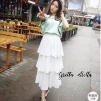 ราคา กระโปรงพลีท 3ชั้น #pleatskirt #white #skirt (2292142870)