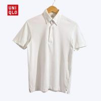 ราคา เสื้อโปโลคอปกผู้ชาย สีขาว สไตส์มินิมอล แบรนด์ Uniqlo รุ่น Airism มือสอง (25318993640)
