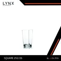 ราคา JJGLASS - (LYNX) SQUARE 252/26 - แจกันแก้ว แฮนด์เมด เนื้อใส ทรงสี่เหลี่ยมคางหมู (5737195665)
