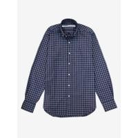 ราคา [JBB*] LIGHT BLUE NAVY CHECK BUTTON-DOWN CLUB COLLAR SHIRT เจบีบี เชิ้ต ผ้าคอตตอน แขนยาว แบบผ่าหน้า (19314636047)
