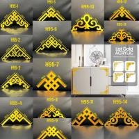 ราคา SIKU HT List Mirror Wall Sticker Gold ตกแต่งมุมมุมรายการ Molding Cupboard ตู้โชว์ ฯลฯสติกเกอร์ตกแต่ง Strip Hairline Motif (48755930101)