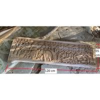 ราคา ไม้แกะสลักรูปช้างป่า ลายไม้สวยไม่ทำสี ขนาด 35 × 120 เซนติเมตรไม้สักแท้ 100% ไม้แผ่นเดียว (9415413470)