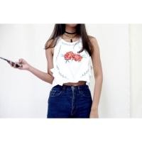 ราคา เสื้อครอปปักลาย (527702243)