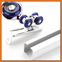 ราคา TT 2 ชิ้น/เซ็ตประตูบานเลื่อน Roller ฮาร์ดแวร์สไลด์ประตูรอก 4/8 ล้อ Rail Tra PL (48556124565)