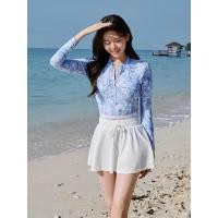 ราคา [พร้อมส่ง]ส่งไวOlivia Onepiece~ชุดว่ายน้ำวันพีช วันพีชแขนยาว+กระโปรงสีขาว✨ (26635122792)
