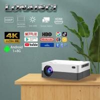 ราคา HPX5 Android 10.0 Projector Portable 1080P 4K Ultra HD Dual WIFI Smart Projector (25282766213)