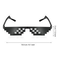 ราคา แว่นตาโมเสค แว่นกันแดดโมเสค แว่นตา กันแดด แฟชั่น พิกเซล ถ่ายรูป thug life ผู้หญิง ผู้ชาย 1 ชิ้น (12407151854)